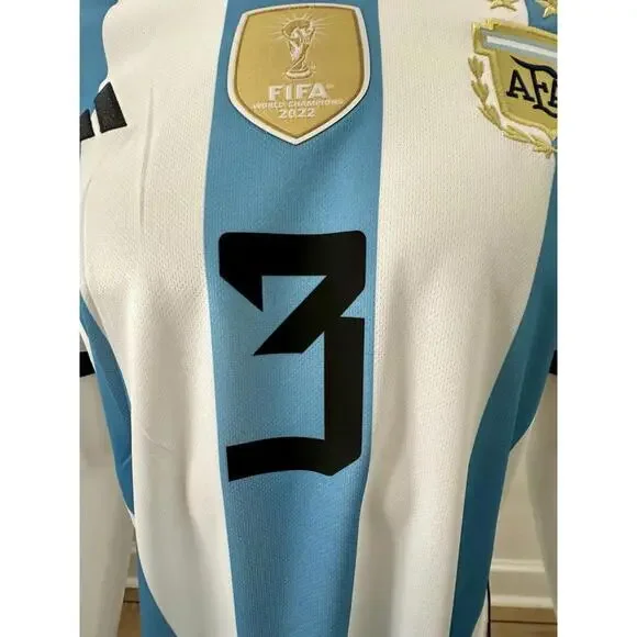 2022 Adidas World Cup 2022 3 STAR Argentina Tagliafico Jersey XS 100% Authentic